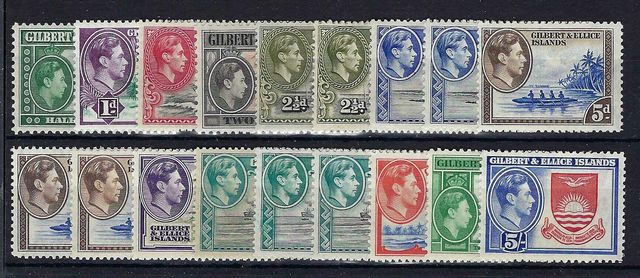 Image of Gilbert & Ellice Islands SG 43/54 UMM British Commonwealth Stamp